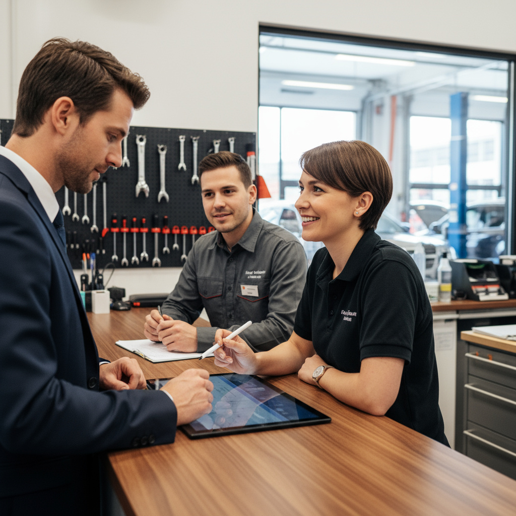 Annahmebereich in der Werkstatt